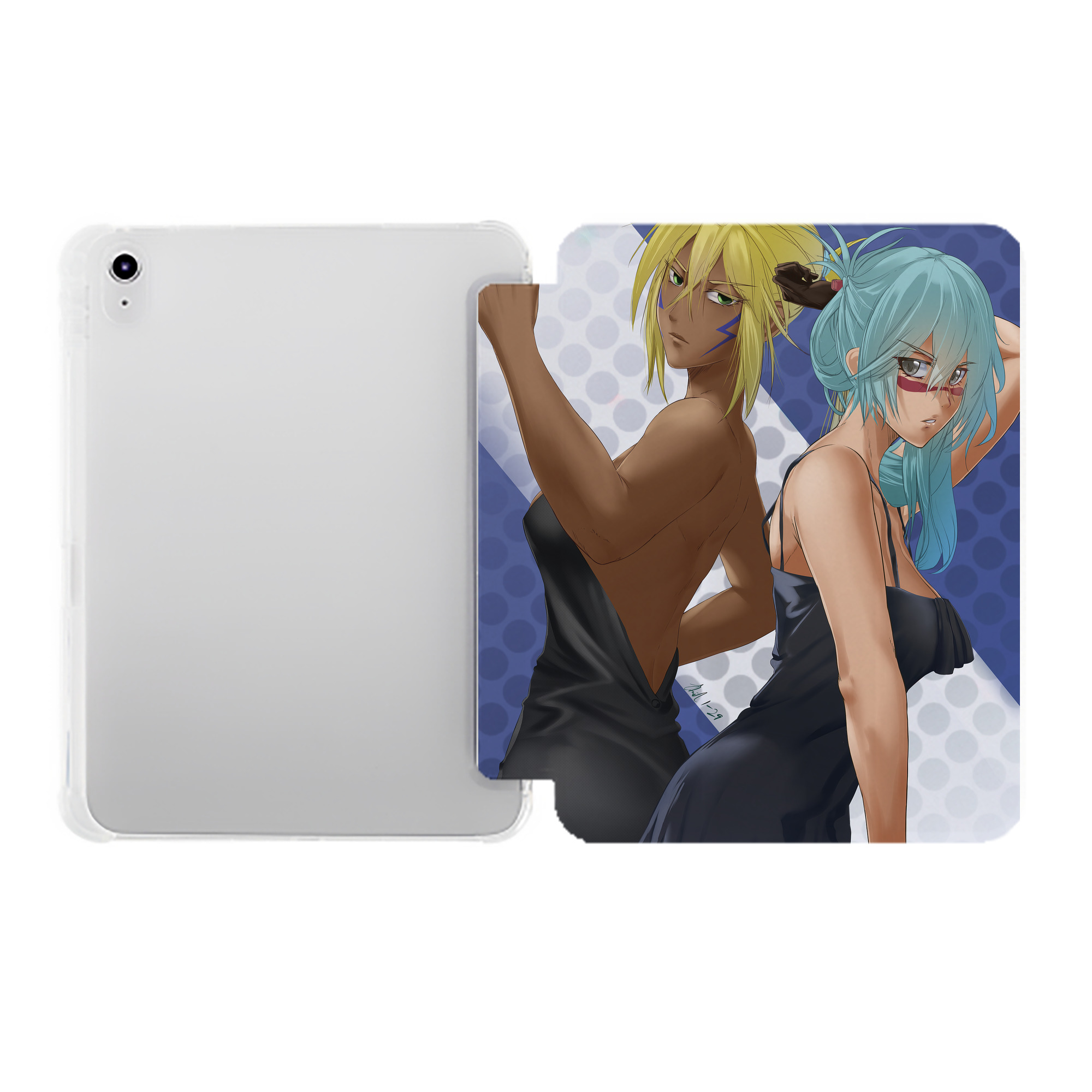 （画像用） ブリーチ BLEACH IPad ケース ペン収納付き 三つ折りスタンド PUレザー×シリコン 対応機種9.5/10.5/10.9インチ